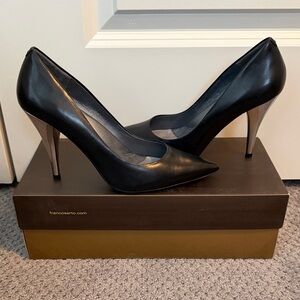 Franco Sarto Black Pointed Toe Heels